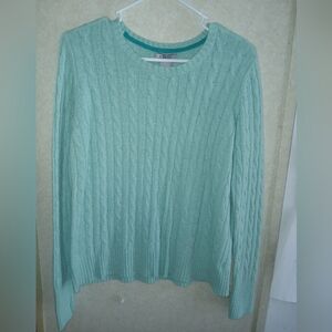JCPenney Mint Green Cable Knit Sweater